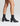 Juan II Sock Boots - Black Stretch Leather