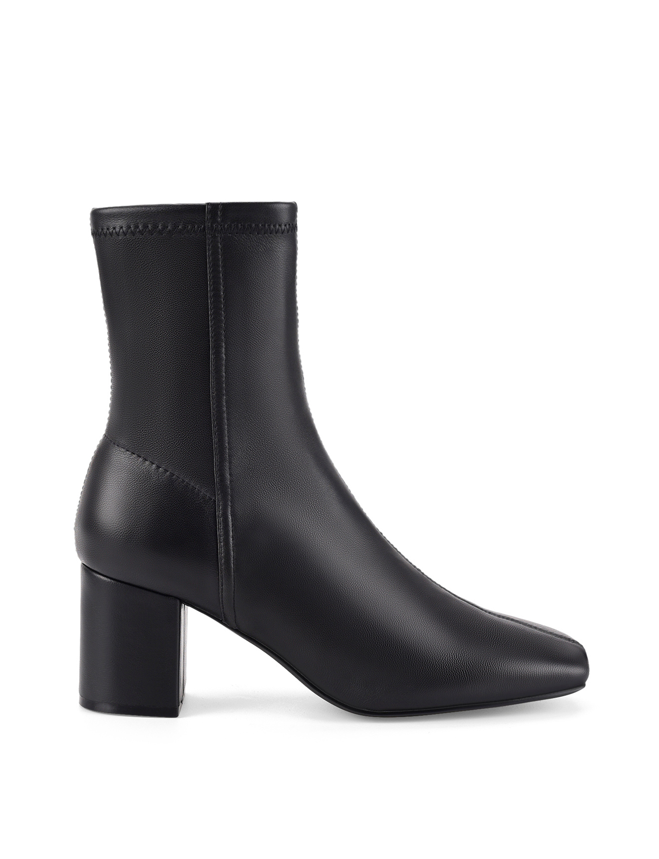 Juan II Sock Boots - Black Stretch Leather