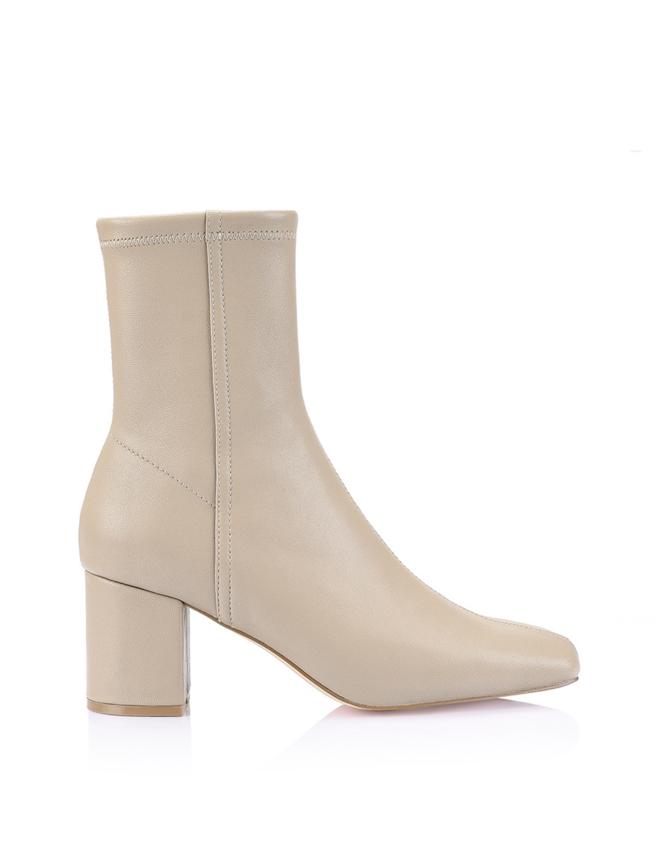 Juan II Sock Boots - Nude Stretch Kid Leather