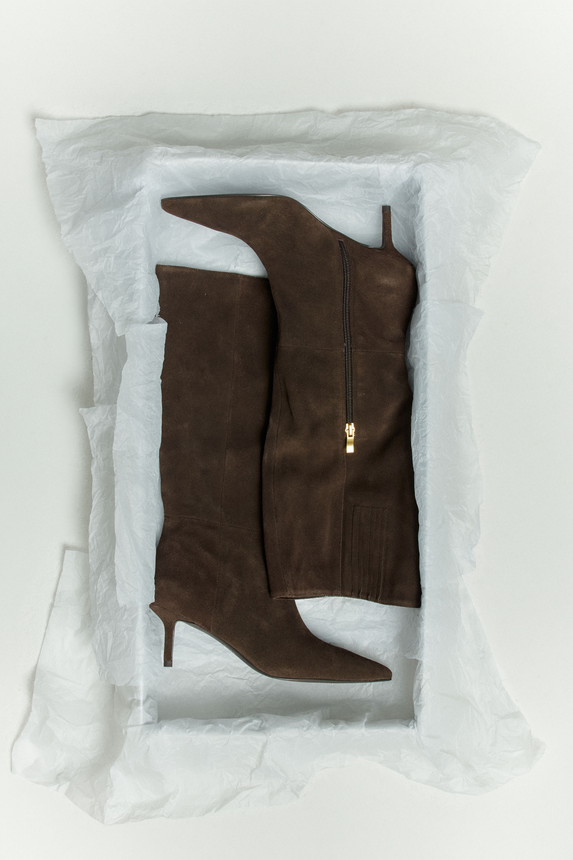 Yonita Long Boots - Chocolate Brown Suede