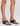 Aurelia Thong Wedges - Black Vintage Leather