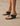 Aurelia Thong Wedges - Black Vintage Leather