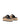 Women's natural weave raffia and black leather platform footbed slides with gold buckles
