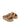 Women's natural weave raffia and tan leather platform footbed slides with gold buckles