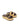 Women's natural raffia with chocolate brown leather platform footbed slides with gold buckles