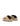 Women's natural weave raffia and black leather platform footbed slides