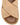 Women's natural weave raffia and tan leather platform footbed slides