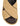 Natural weave and chocolate brown leather platform footbed slides for women