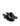 Aurelia Thong Wedges - Black Vintage Leather