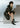 Women's black croc embossed leather heeled ankle boot with elastic gusset and pointed toe