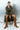 Women's tabacco brown suede leather knee high boot with block heel and pointed toe