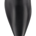 Women's black leather knee high boot with block heel and pointed toe