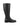 Black knee riding boot with rounded toe shape