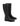 Black knee riding boot with rounded toe shape