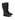 Black knee riding boot with rounded toe shape