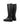Black knee riding boot with rounded toe shape
