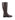 Brown knee riding boot with rounded toe shape