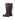 Brown knee riding boot with rounded toe shape