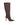 Brown knee-high boot with a pointed toe shape