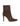 Brown suede ankle boot with a pointed toe shape