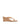 Women's wedge heeled thong in almond tan leather