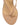 Women's wedge heeled thong in almond tan leather
