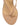 Women's wedge heeled thong in almond tan leather