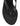 Women's wedge heeled thong in smooth black leather