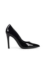 Patent high heel court pumps with a pointed toe shape