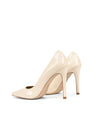 Patent high heel court pumps with a pointed toe shape