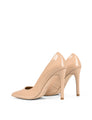 Patent high heel court pumps with a pointed toe shape