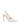 Women's white leather point toe slingback stiletto heel