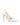 Women's white leather point toe slingback stiletto heel