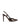 Women's chocolate brown patent leather stiletto heel slingback pump with pointed toe