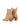 Women's taupe brown suede leather ankle boot with stacked leather heel, pointed toe and finger elastic gusset
