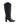 Women's high heel knee high boot with pointed toe and curved upper