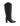 Women's high heel knee high boot with pointed toe and curved upper