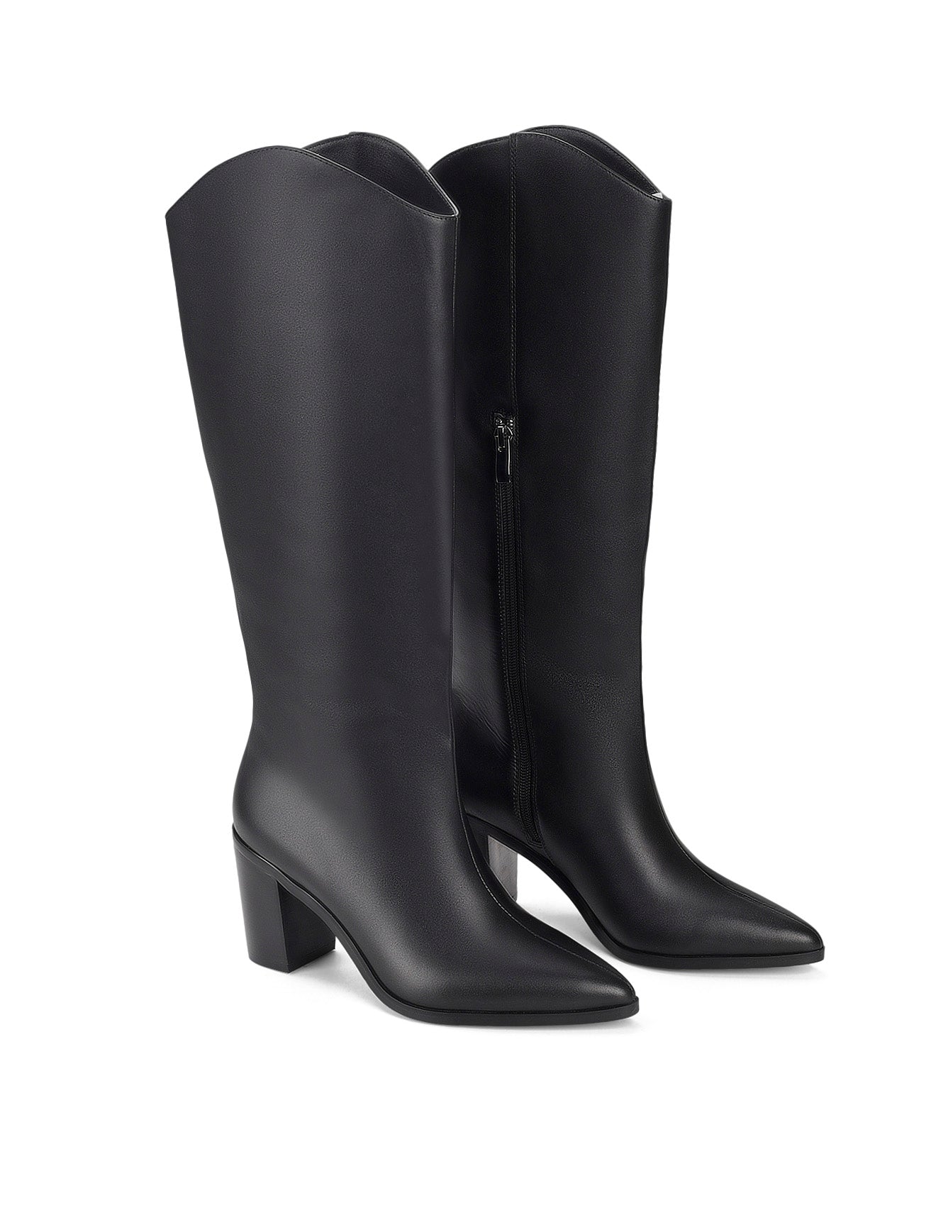 Clinton Long Boots - Black Leather