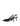 Black suede slingback shoe with a pointed toe shape