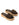 Women's chocolate brown suede and cork platform slides