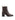 Brown ankle boot with a block heel and pointed toe shape