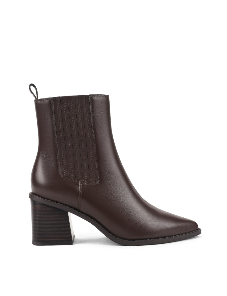 Dorothy Ankle Boots - Chocolate Brown Leather – Siren Shoes