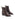 Brown ankle boot with a block heel and pointed toe shape