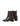 Brown ankle boot with a block heel and pointed toe shape