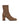 Toffee suede boot with square toe shape