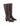 Chocolate knee-high boot with a square toe shape