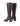 Chocolate knee-high boot with a square toe shape