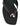 Women's black leather flat thongs with gold embellishment 