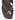 Women's chocolate brown leather flat thongs with gold embellishment 