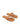 Women's tan leather flat thongs with gold embellishment 